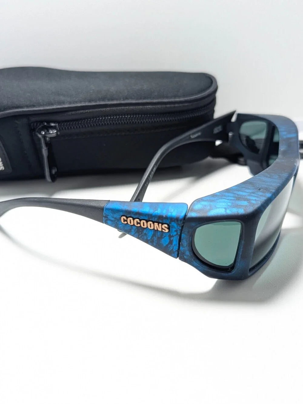 Cocoons C4214G WideLine Blue Outdoor Wraparound Fit Over Men's Sports Sunglasses
